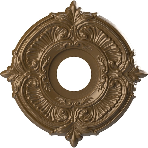 Ekena Millwork Attica PVC Medallion (Canopies up to 5"), 13"OD x 3 1/2"ID x 3/4"P, Metallic Champagne Bronze CMP13ATCCB - main